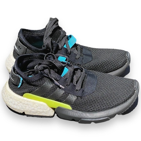 adidas Other - Adidas Mens Shoes Size 7 Sneakers Pod-S3.1 Black White Blue Neon AQ1059